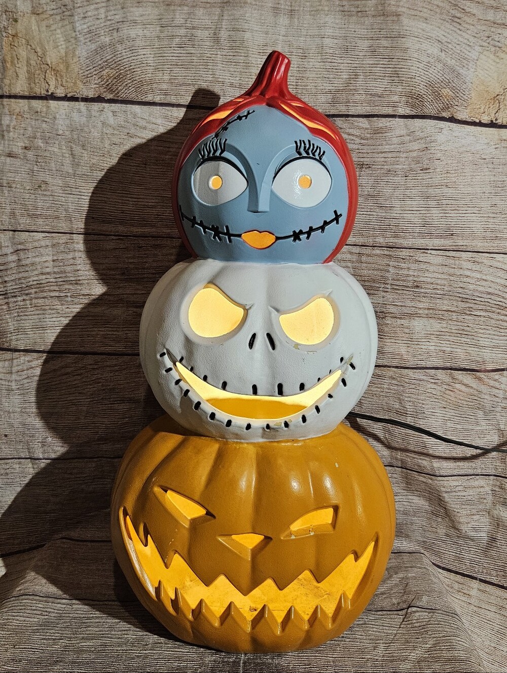 Nightmare before christmas Jack and Sally light up pumpkin